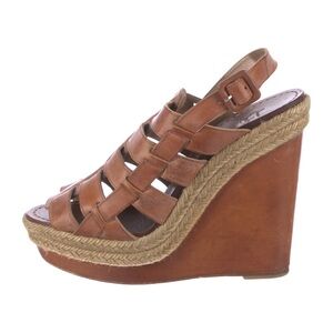 Christian Louboutin Barcelona 120 Leather Wedge Espadrilles